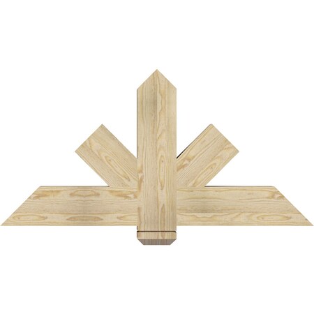 Ekena Millwork Kennewick Rough Sawn Timber Gable Bracket, Douglas Fir, 48"W x 24"H x 4"D x 6"F, 12/12 Pitch GBW048X24X0406KEN00RDF
